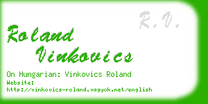 roland vinkovics business card